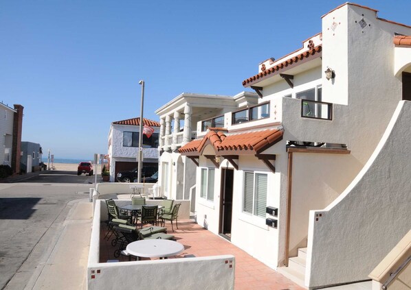 Patio showing view to the beach