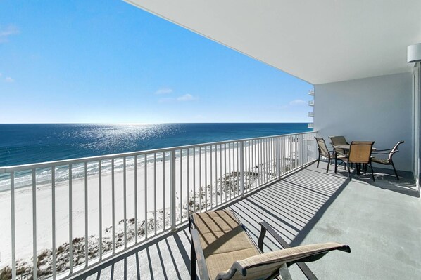 Seriously...does it get any better than this?! STUNNING Gulf views from the 9th floor balcony.