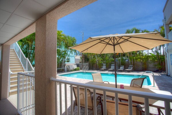 Poolside View of Entrance from Doorway