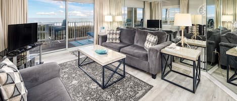 Beautiful gulf views from this first floor condo - Direct balcony access from the living room and master bedrooms making SL 101 a treat to rent!