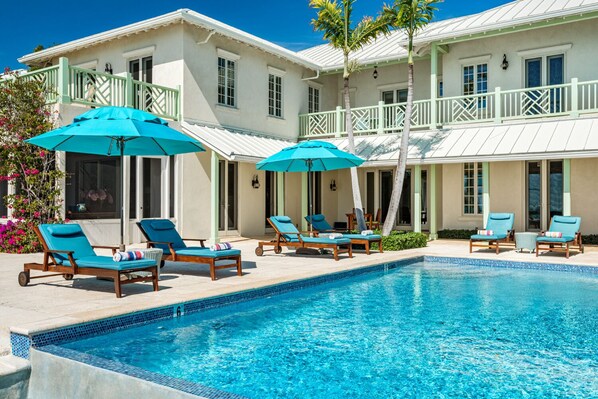 Boasting a private sparkling pool.
