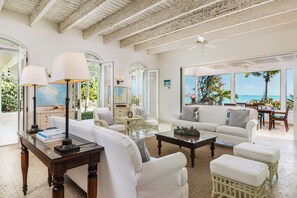 Inside the main room is a plethora of comfortable seating.