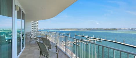 Views of Robinson Island and Terry Cove from the balcony.