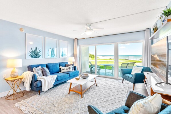 Sink into the cozy seating and let the sea breeze set the perfect mood for relaxation.