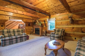 Living Room | Fireplace | Vaulted Ceilings