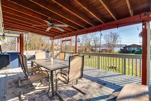 Furnished Porch | Outdoor Dining | Lounge Area | Gas Grill