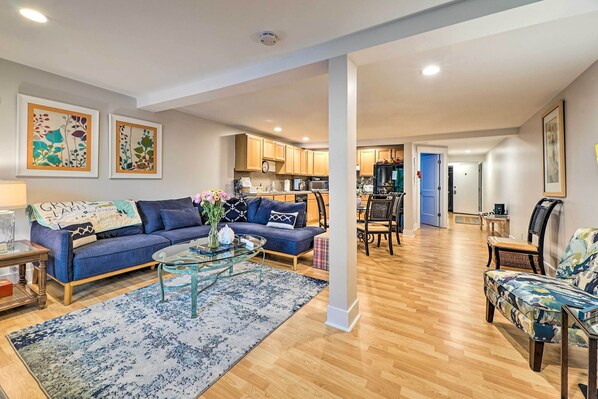 Grand Haven Vacation Rental | 2BR | 1BA | 1,000 Sq Ft | Stairs Required