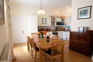 Spacious kitchen diner has everything you need to feel at home