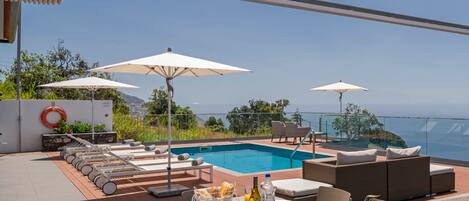 Ourmadeira Villas In Madeira Vila Da Portada Pool Deck And View