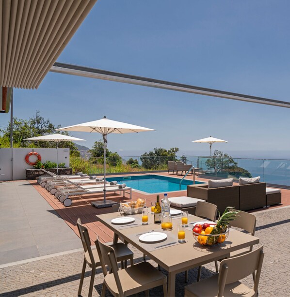 Ourmadeira Villas In Madeira Vila Da Portada Pool Deck And View