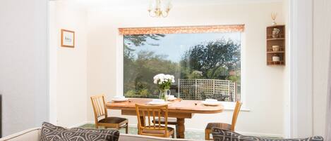 Dining area with garden views