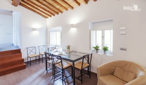 Living room and dining area