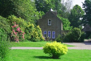 The exterior of the Studio from Kinblethmont Garden