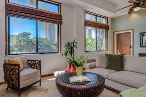 Living Area with Beautiful Park Views