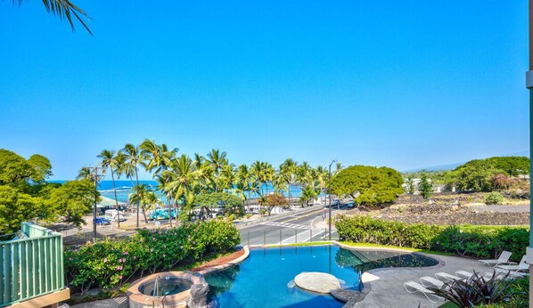 View from Lanai of Villa 1 201, Beach Villas At Kahaluu