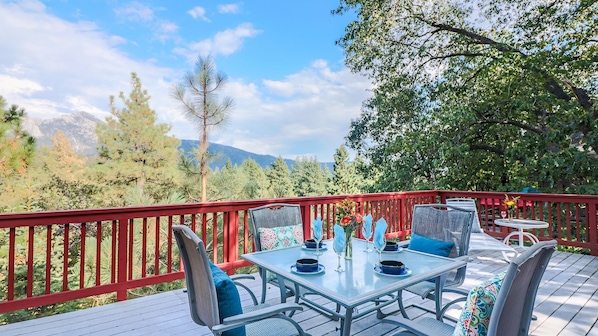 Enjoy the views from the spacious deck. - Enjoy the views from the spacious deck.