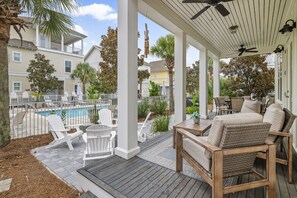 Sunny Day - Seagrove Beach - Back Porch - Pool View
