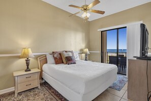 Master Bedroom with King Size Bed and access to Balcony