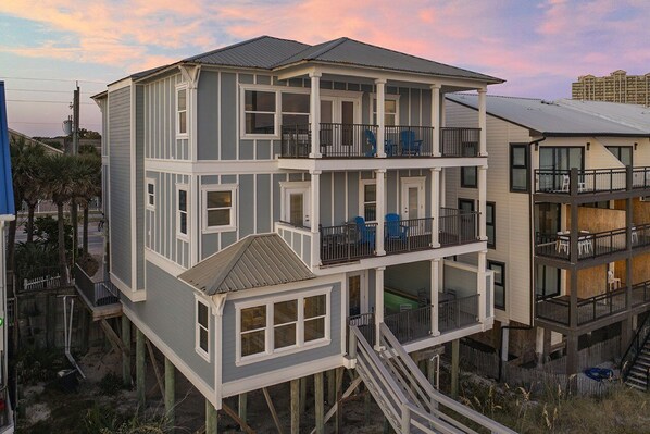 Las Olas - Beachfront Vacation Rental House with Elevator, Private Pool & Boardwalk to Gulf in Miramar Beach, Florida - Five Star Properties Destin/30A