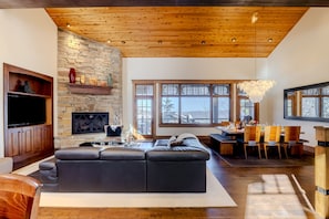 Vaulted Wood Plank Ceiling and Amazing Views