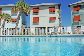 Community pool near the home