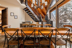 Entry Dining Area with Seating for  10.  Island Seating for 3