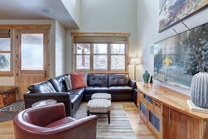 Additional view of open dining, living, and kitchen--perfect for gathering the group after a busy day exploring the mountain or the town