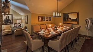 Dining area with seating for 10