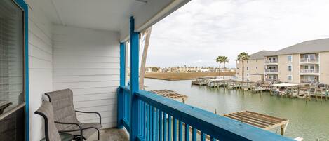 Private balcony with new comfy furniture