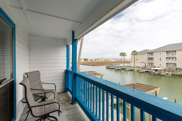 Private balcony with new comfy furniture