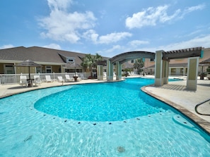 Sparkling saltwater pool