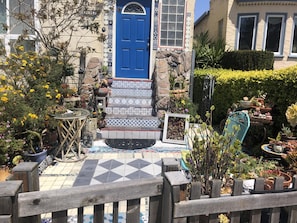 Entrance to our home. 5 minute walk from West Portal train station, restaurants.