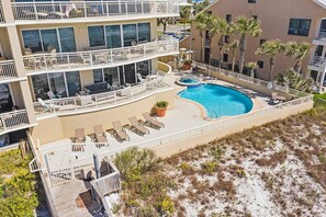 Dunes of Crystal Beach 101 - Gorgeous Gulf Front Vacation Rental Condo with Community Pool and Ocean Views from Balcony in Crystal Beach, Florida - Bliss Beach Rentals