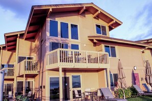 Kihei Sands B9 - View of your condo, B9, from the lawn below.  This unit is located Oceanfront.