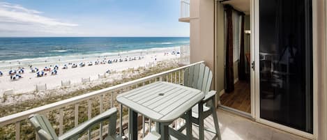 Private blacony with direct gulf views