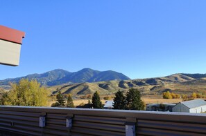 Views of the Bridger Mountains from the deck.
