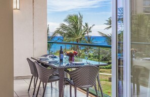 With partial ocean views from the balcony AND master bedroom
                