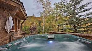 Private hot tub with views