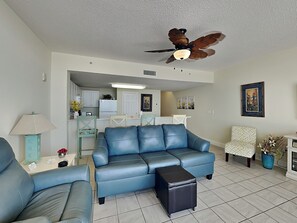 Living Area with Queen Sofa Sleeper
