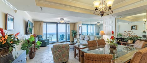 Welcome to Sail Away, Watercrest 607 in Panama City Beach, FL. You are not going to believe this view from your private balcony!  This is a great place for watching the beach and enjoying outdoor dining.