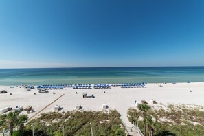 Sweeping vistas of "The World's Most Beautiful Beaches"  Sugar white sand and emerald green waters are the trademark of Panama City Beach, FL!