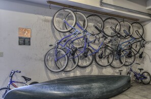 Bikes and canoe available for your enjoyment