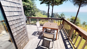 Enjoy barbecuing and dining on the upper deck.