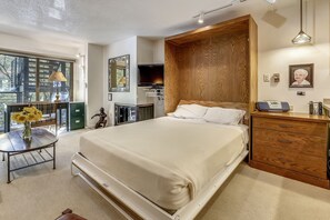 Living area with Murphy bed pulled down