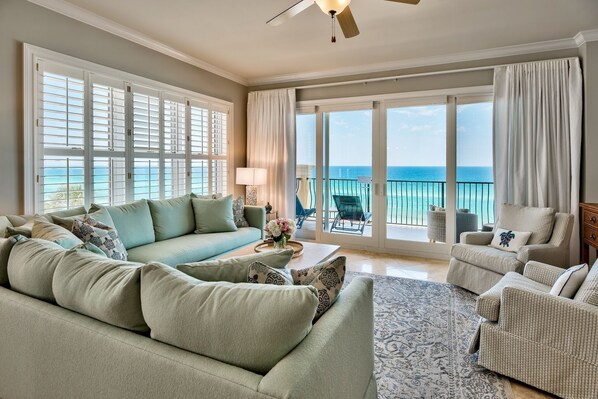 Living Room of Adagio A401 - Large living room sectional and oversized chairs.