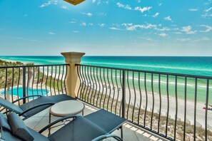 Adagio A401 Balcony - Gorgeous views of the gulf on the end unit, A401 at Adagio.