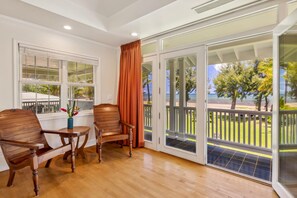 Upstairs master suite has 3 point access to the lanai