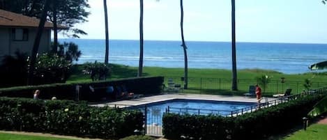 Waiohuli Beach Hale Pool view from #205