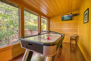 Air Hockey with Roku TV - Enjoy your fun game room at Skinny Dippin!