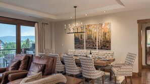 Dining area with seating for 10